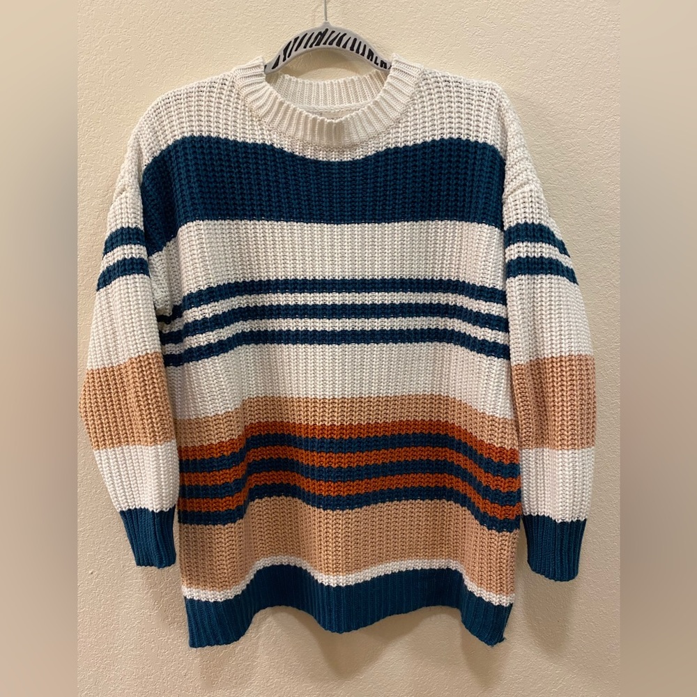 Main Strip sweater in Varsity stripes, size M